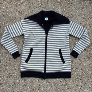 Cabi Mascot Like New #6448 Striped Full Zip Cardigan Size S